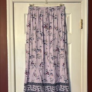 Floral Lavender Maxi Skirt